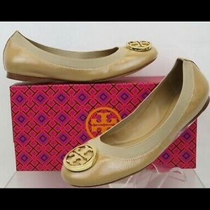 Tory Burch Caroline flats Camellia pink - EUC
